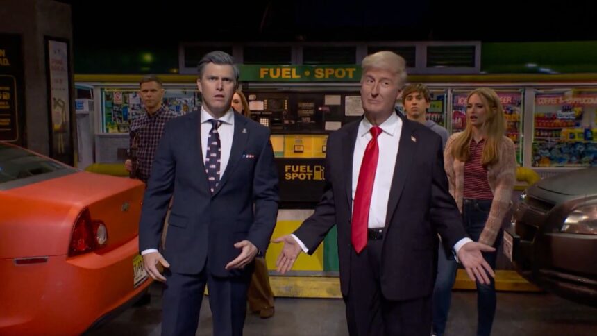 Donald Trump and Pete Hegseth roasted on SNL as Iran war and fuel price satire kicks off Harry Styles episode