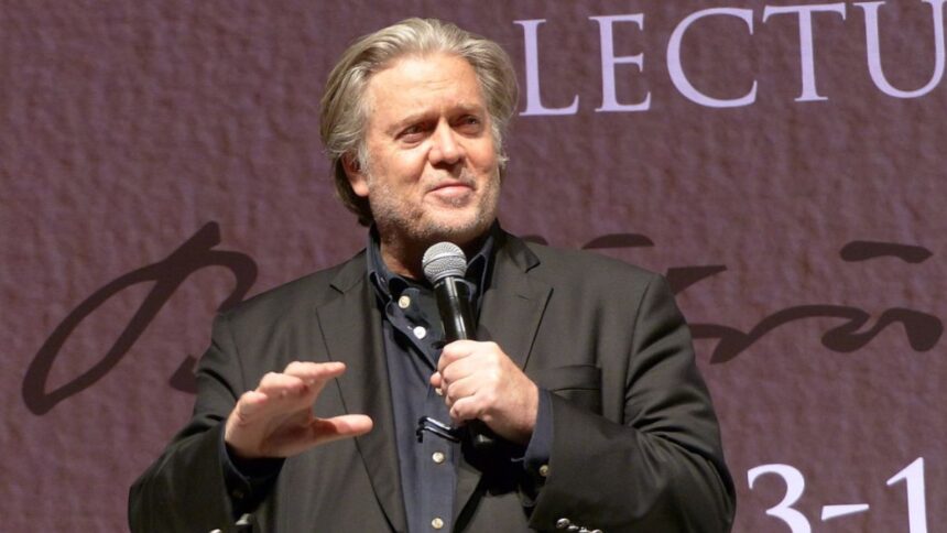 Steve Bannon advocates ICE deployments at airports and polling stations ahead of the midterms.