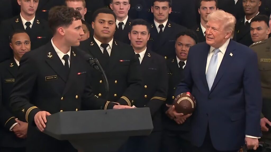 Trump health Navy footballers football