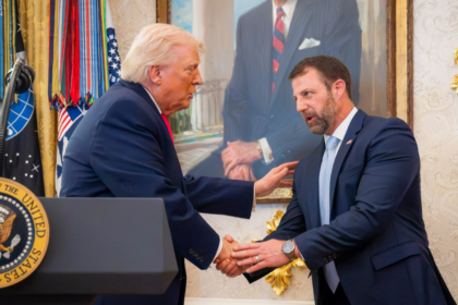 Markwayne Mullin photographed with Donald Trump