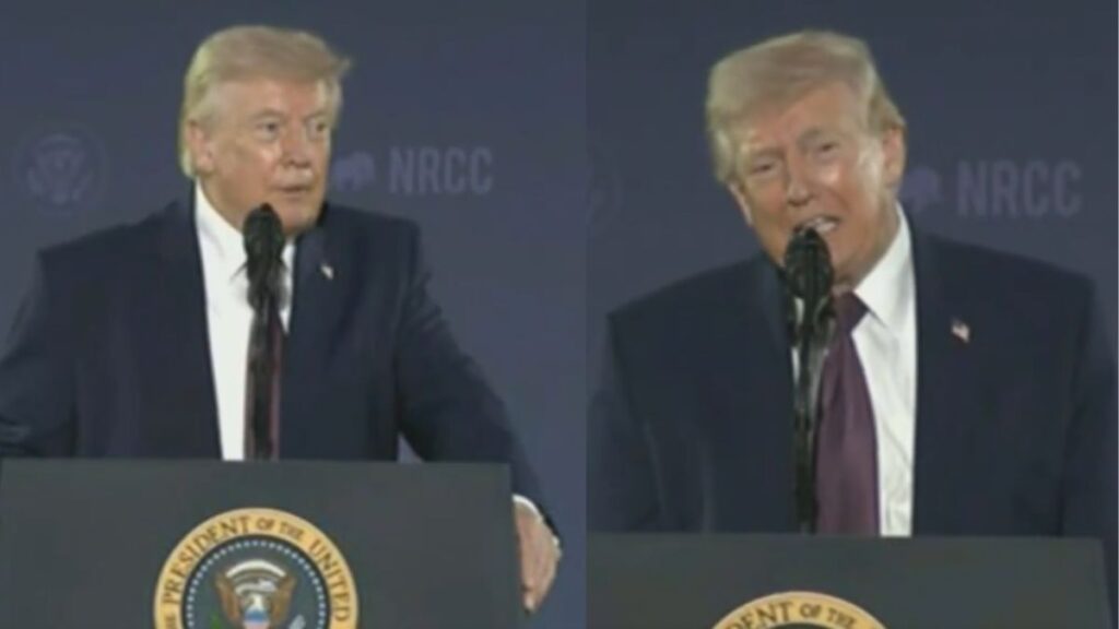 Donald Trump's extremely sweaty appearance draws attention