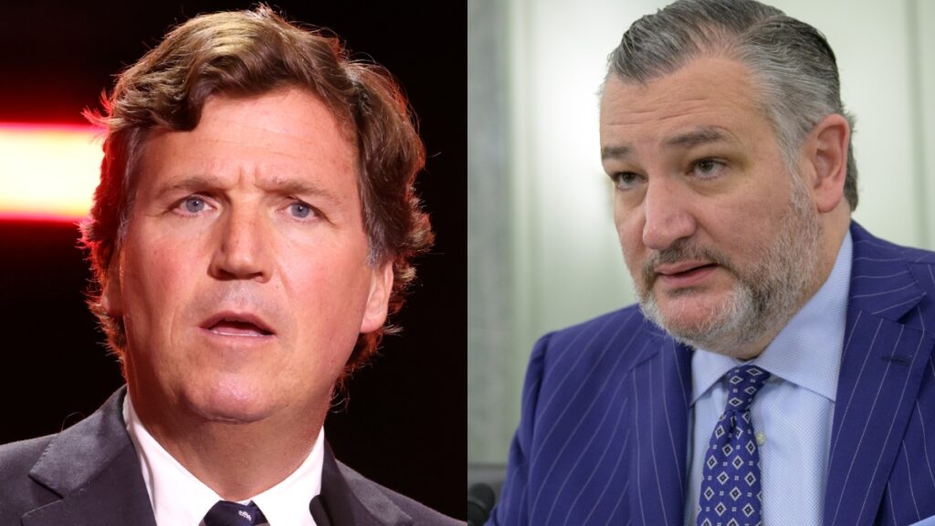 Tucker Carlson and Texas Sen. Ted Cruz
