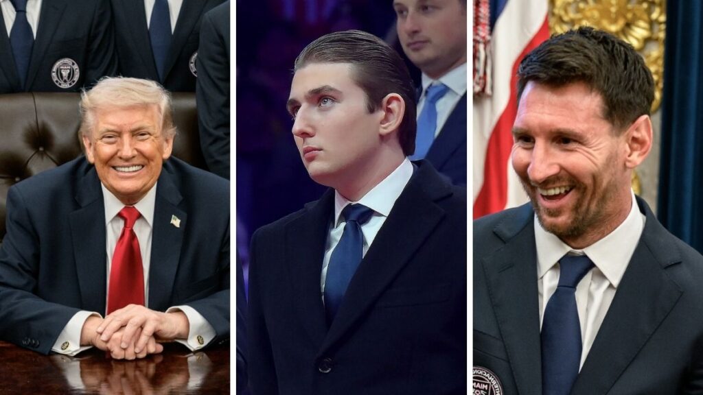 Donald Trump’s mimicry of his 18-year-old son Barron Trump is going viral