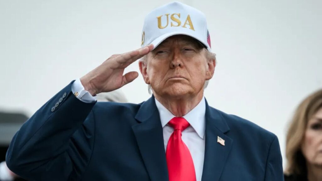 Trump at Dignified transfer