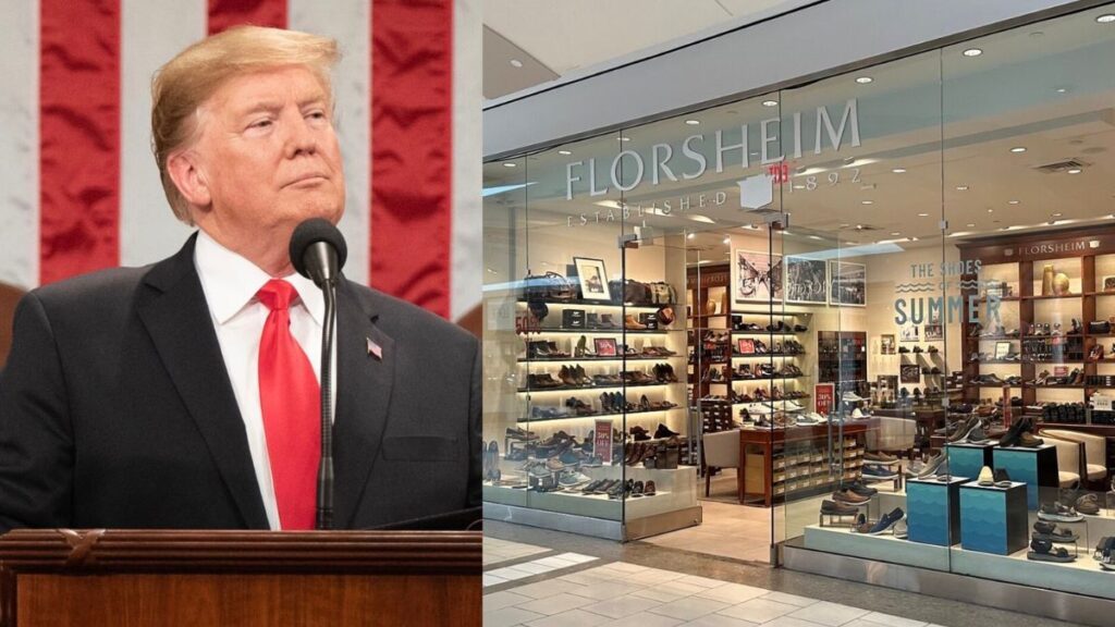 Donald Trump has been gifting Florsheim shoes to his White House staff (image source: Wikimedia Commons/Shealeah Craighead/Phillip Pessar)