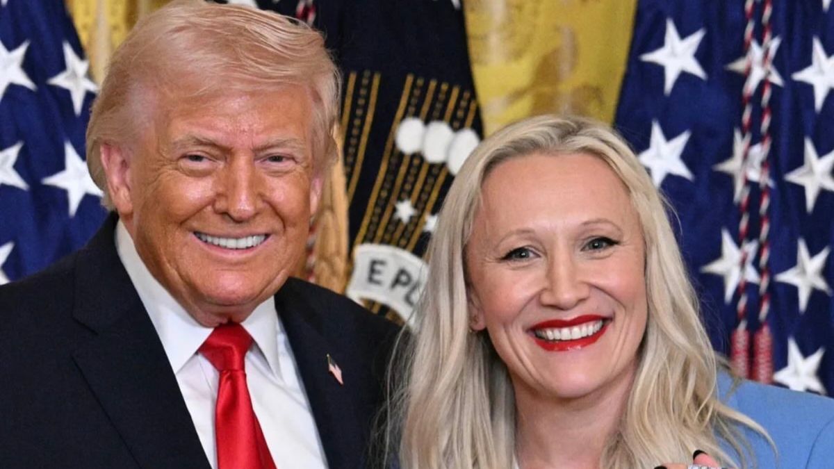 Donald Trump Awarded Order of Ikkos Medal by Olympic Bobsledder Kaillie Humphries