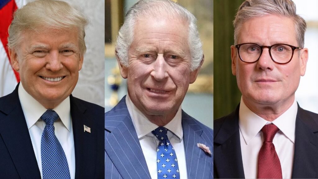Donald Trump-King Charles-Keir Starmer
