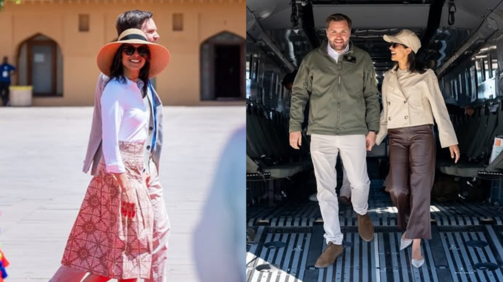 Usha Vance spotted wearing hats on multiple occasions