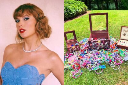 Why Swifties are trading friendship bracelets at Taylor Swift’s Iconic Eras Tour. (left- @taylorswift| via Instagram) and (right-@myreputation1989|via Instagram).