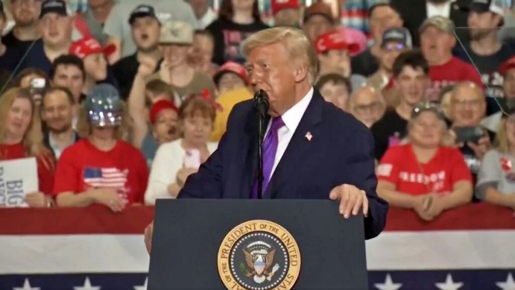 President Donald Trump slammed former President Barack Obama at a MAGA rally in Kentucky