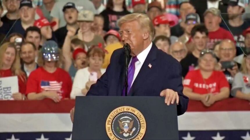 President Donald Trump slammed former President Barack Obama at a MAGA rally in Kentucky