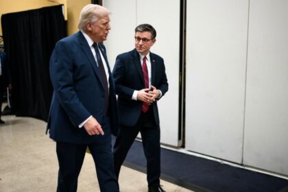 House Speaker Mike Johnson gave Donald Trump a new award