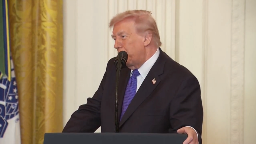 Netizens were upset by a video of Trump handing out Veterans awards