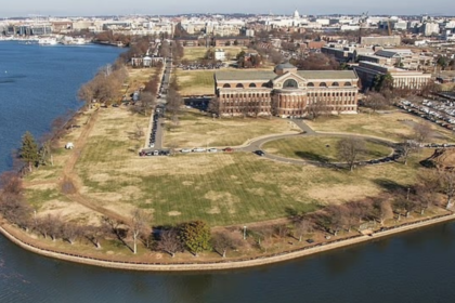 Drones hover over Fort Nair near Washington DC.