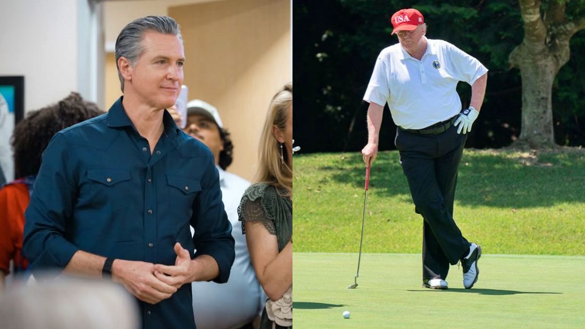 Newsom Calls Out Trump’s $100 Million Golf Tab with New ‘Just Golf’ Post