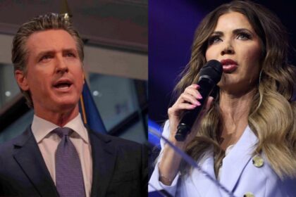 California Governor Gavin Newsom gave Kristi Noem a send-off on X