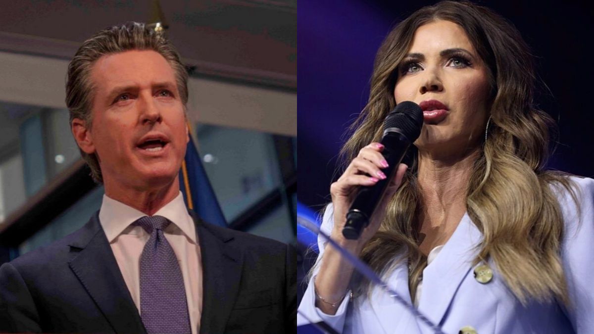 California Governor Gavin Newsom gave Kristi Noem a send-off on X