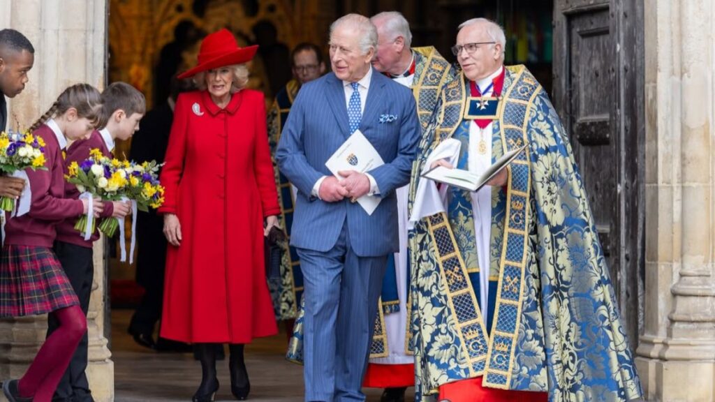 King Charles, Prince William and Kate Middleton were heckled by protesters asking if they knew about Andrew