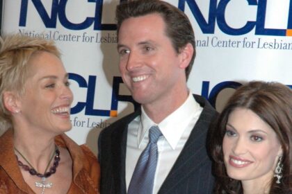 Sharon stone with Gavin newsom and kimberly