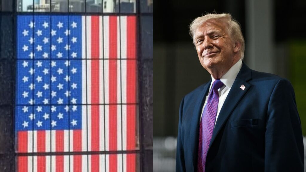 donald trump faces online backlash after netizens spot 56 stars on the US flag