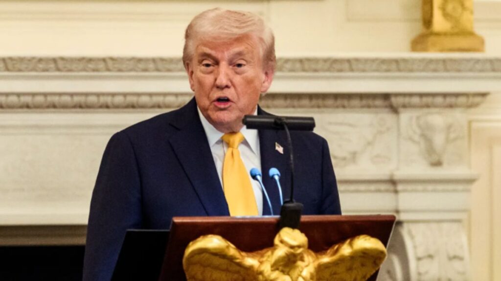 Donald Trump asks Republicans to remain united to secure funding for ICE and DHS.