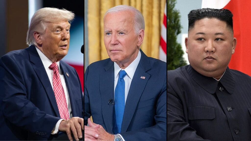 Donald Trump claimed Kim Jong Un joked about Joe Biden's mental health.