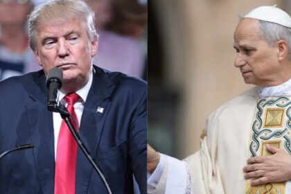 Donald Trump’s criticism of Pope Leo has sparked debate among political analysts over whether it could impact support among Catholic voters. (left- Flickr/Gage Skidmore) and ( right- Flickr/Catholic Church England and Wales).