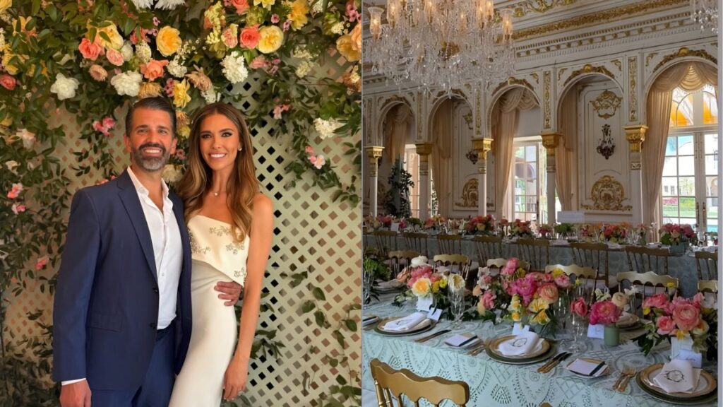 Donald Trump Jr. and Bettina Anderson celebrating bridal shower at Mar-a-Lago. without Melania Trump