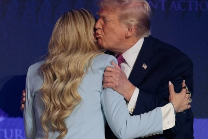 Erika Kirk and Trump kiss at Arizona TPUSA event goes viral