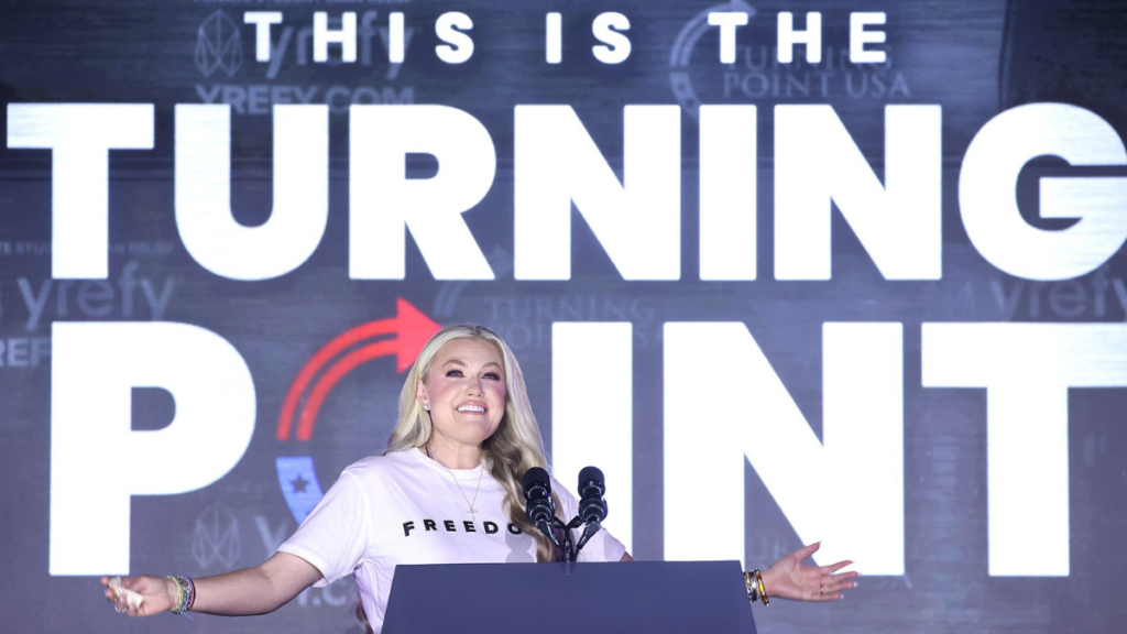 Erika Kirk's Turning Point USA facing free speech battle over clubs in public schools.