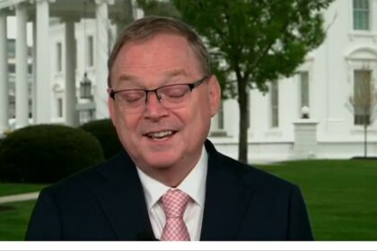 Fox News host cuts off Trump's economic advister after Biden spin on rising gas prices.