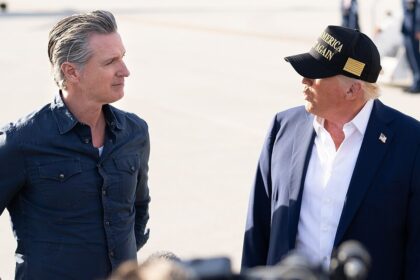 California Gov. Gavin Newsom and United States President Donald Trump
