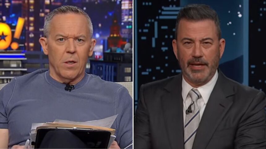Greg Gutfeld asked Jimmy Kimmel to stop blubbering hate about Donald Trump.