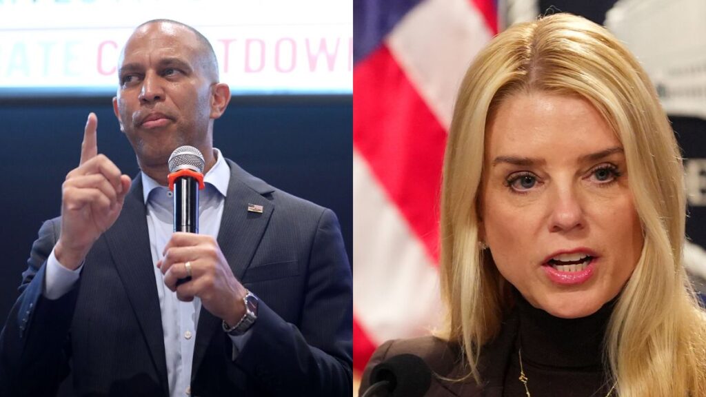 Hakeem Jeffries criticizes Pam Bondi