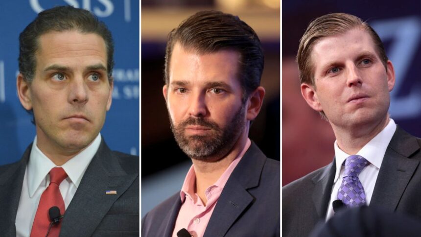 Hunter Biden has challenged Donald Trump Jr. and Eric Trump to a cage match