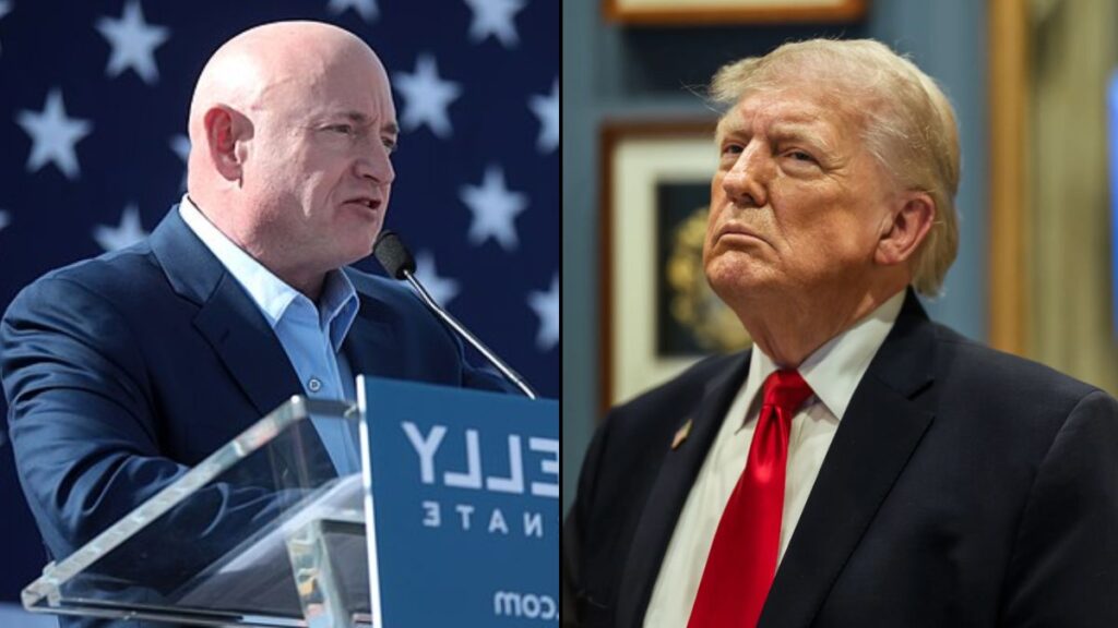 Mark Kelly called Donald Trump's presidential behavior on X Unhinged.