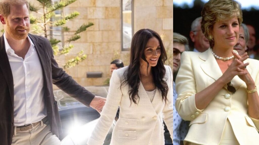 Meghan Markle and Prince Harry carry forward Princess Diana’s humanitarian spirit in Melbourne. (left- X/@chrisshipitv) and (right- Instagram/@cafedianalondon).