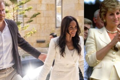 Meghan Markle and Prince Harry carry forward Princess Diana’s humanitarian spirit in Melbourne. (left- X/@chrisshipitv) and (right- Instagram/@cafedianalondon).