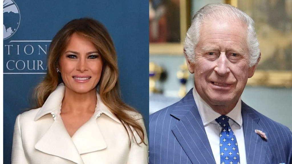 King Charles made Melania Trump giggle during White House visit.