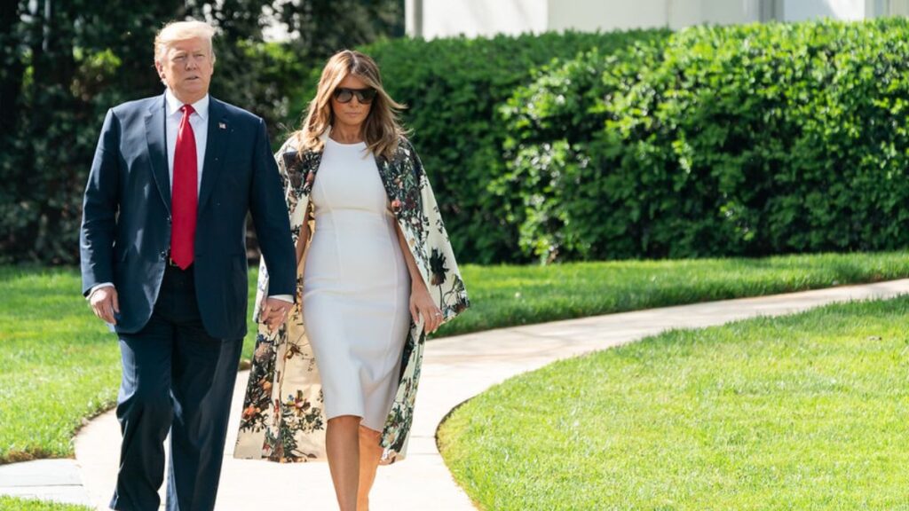 Melania Trump’s roundtable appearance raises questions amid Donald Trump’s poll struggles. (Credits: Flickr/ Trump White House Archive).