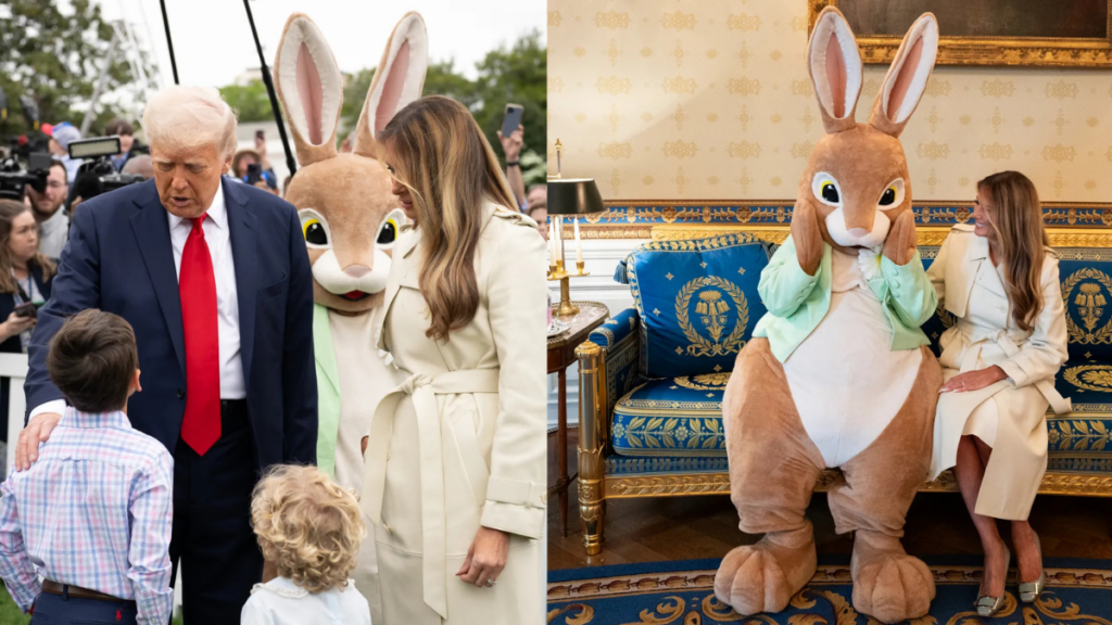 Donald and Melania Trump at White House Easter Egg Roll