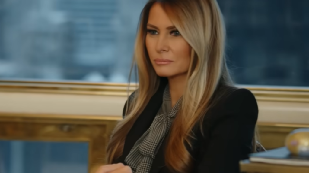 Melania Trump in a still from her movie.