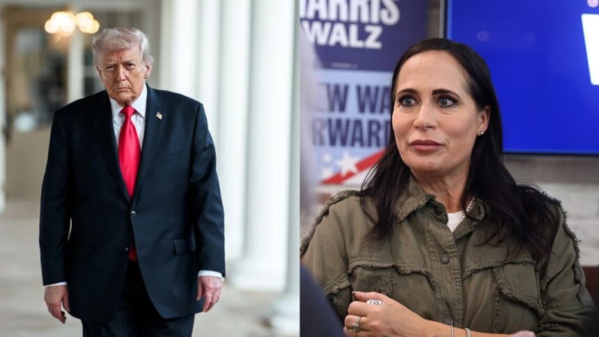 Stephanie Grisham raises concerns about Trump’s cognitive state amid alarming Iran threats. (Image Credits: Rawpixel and Wikimedia Commons).
