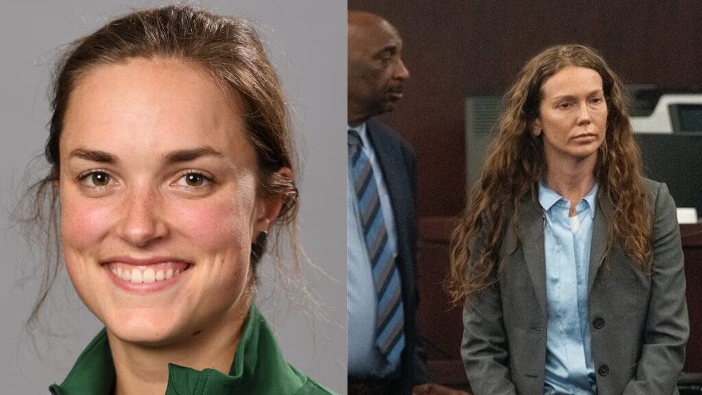 Texas cyclist Anna Moriah Wilson and Kaitlin Armstrong. (left- Boston Global) and (right- Instagram/@mikalacompton).