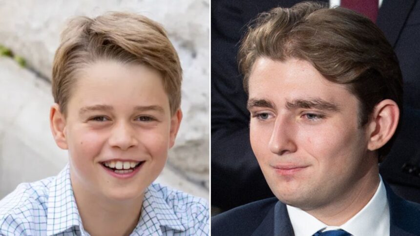 The internet raves over Prince George and Barron Trump's height.