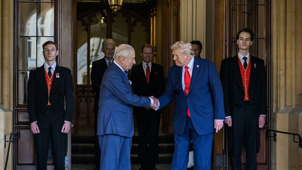 Donald Trump discovers h and King Charles are cousins.