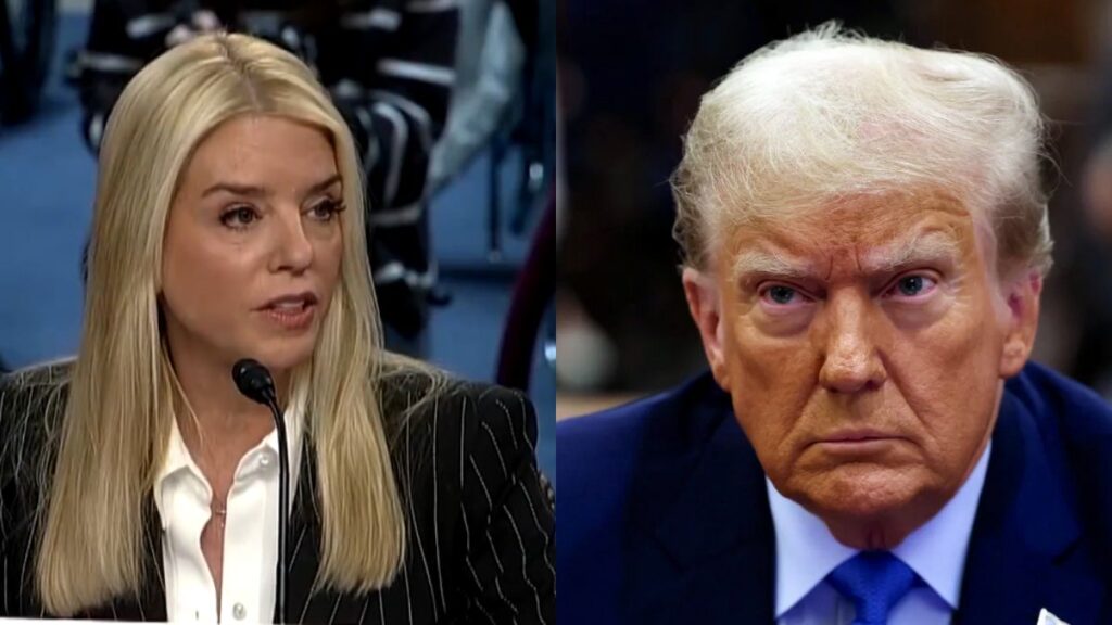 Trump posted his message to Bondi on social media