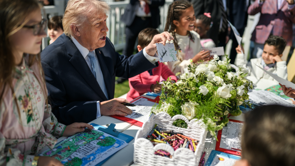 Donald Trump attended the White House Easter Egg Roll
