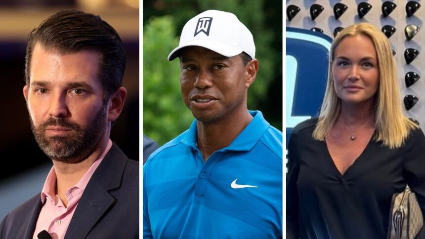 Donald Trump Jr., Tiger Woods and Vanessa Trump