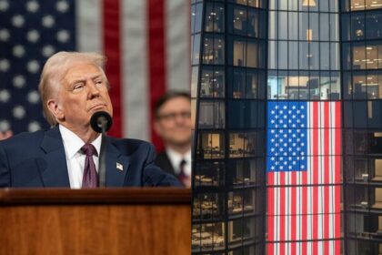 Donald Trump, Barack Obama, flag